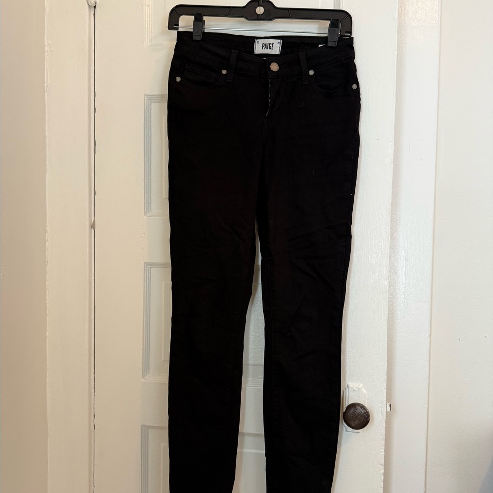 PAIGE Women's Classic Black Skinny Jeans
